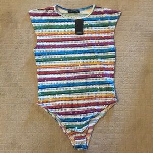 Rainbow Sequin Bodysuit!